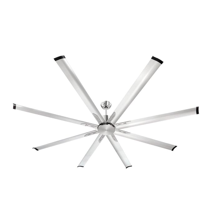 213 cm Aluminium Plafondventilator Zonder Licht Afstandsbediening Geborsteld Nikkel