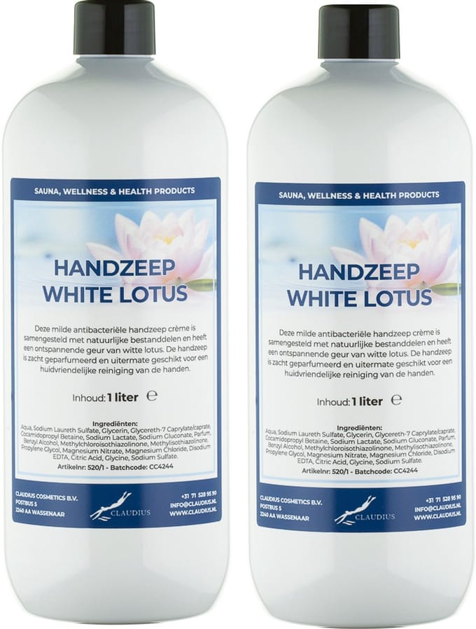 Handzeep White Lotus 1 liter - set van 2 stuks