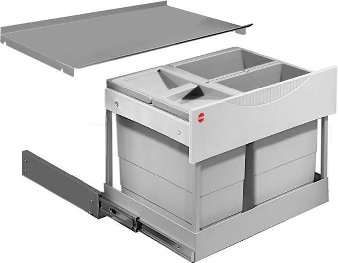 Inbouw afvalbak voor kast met draaideur 600 mm Breed