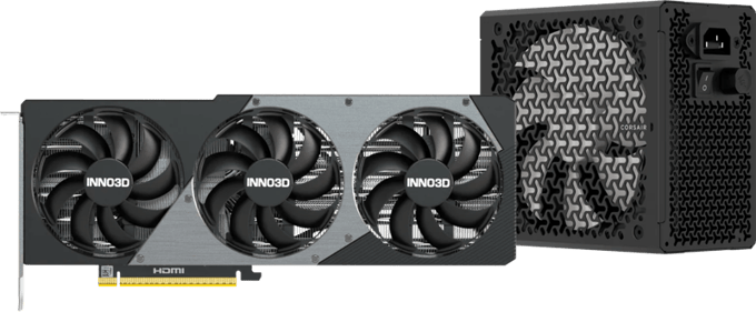 INNO3D GeForce RTX 5070 TWIN X2 12GB + Corsair RM850x