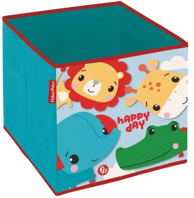 Fisher-price Opbergbox Animals 31 X 31 X 31 Cm Blauw/groen