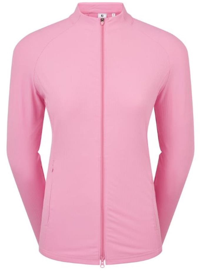 Footjoy Full Zipp Rib Midlayer Dames Pink