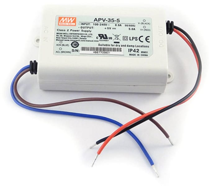 Mean Well APV-35-5 – AC/DC Voedingsmodule 5 V / 35 W