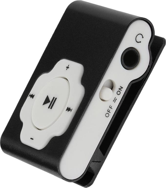 Mini mp3 speler | inclusief usb data kabel en oordopjes | geschikt voor micro sd-kaart (exclusief) | zwart