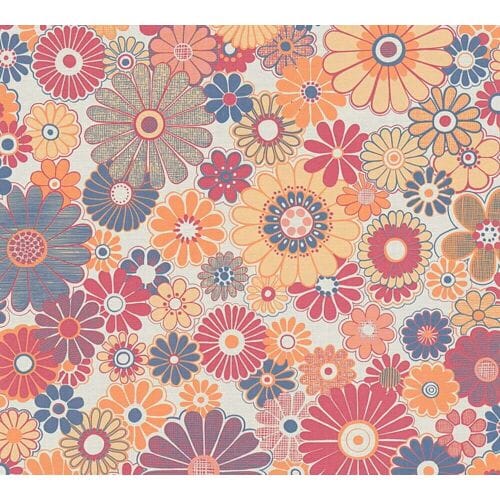 RETRO BEHANG | Floraal - meerkleurig - A.S. Création Retro Chic