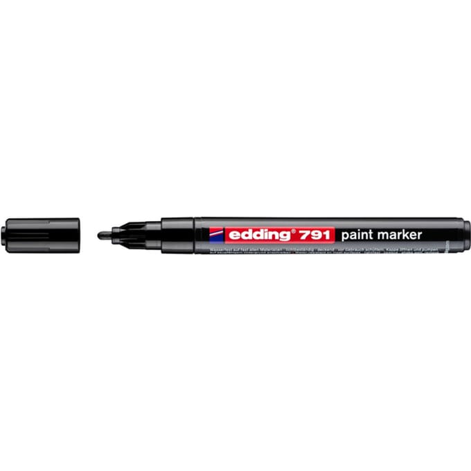 Paintmarker edding 791 op alcoholbasis 1-2mm zwart