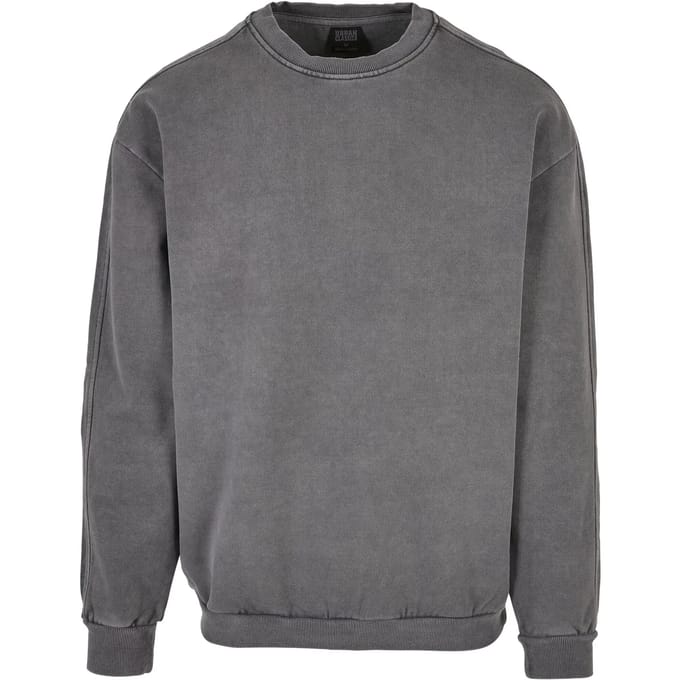 Urban Classics - Heavy Terry Garment Dye Crewneck sweater/trui - 3XL - Grijs