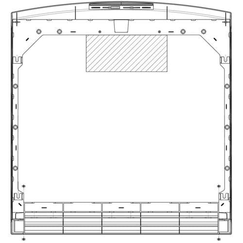 AEG bovenblad, neutraal, 256,600.4x634.5mmVIP 2064200237