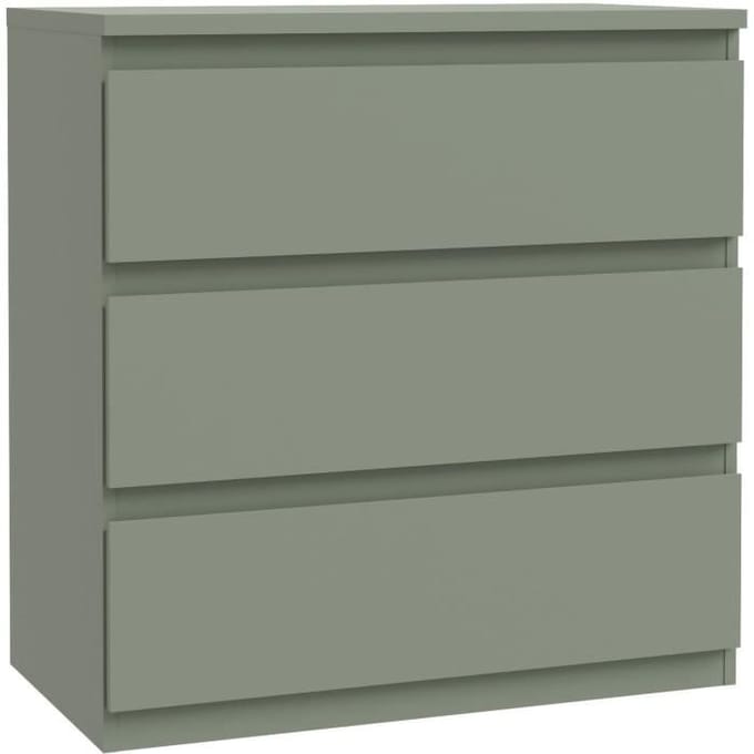 Commode EDMORE 3 Lades - Saliegroen Decor - B77,2 x D42 x H79,8 cm
