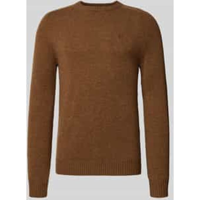 Regular fit gebreide pullover van pure wol