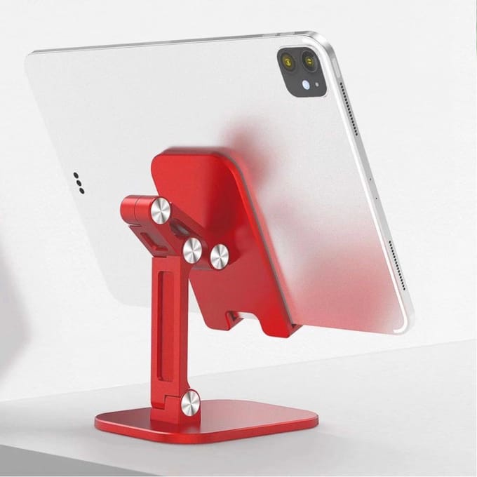 Smartphonica Telefoonhouder aluminium voor mobiele telefoon of tablet - Rood