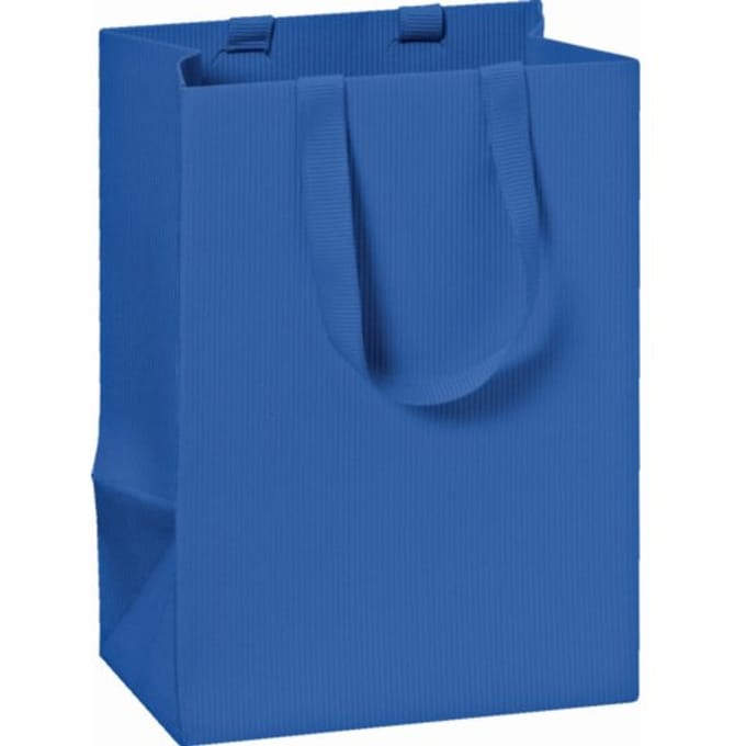 Stewo geschenktasje basic, formaat 10 x 8 x 14 cm., kleur donker blauw