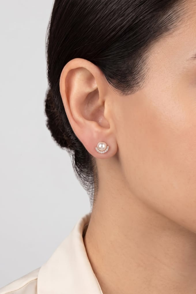 PURELEI Halo Ohrringe Rosegold Größe: OS | Ohrringe Outlet | Damen | Rosa