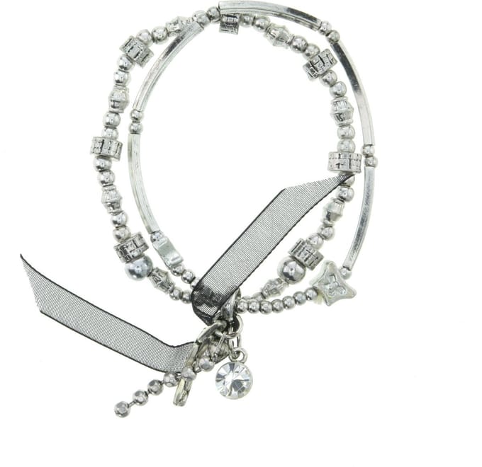 Behave - armband met lintje en steentje - romantische stijl - elegant
