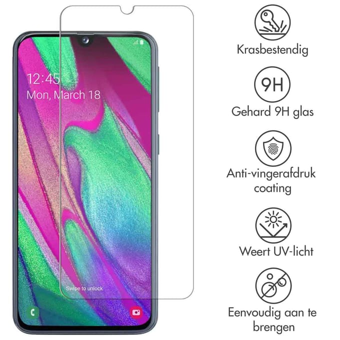 Accezz Screen Protector - Geschikt voor Samsung Galaxy A40 - Gehard Glas Screenprotector