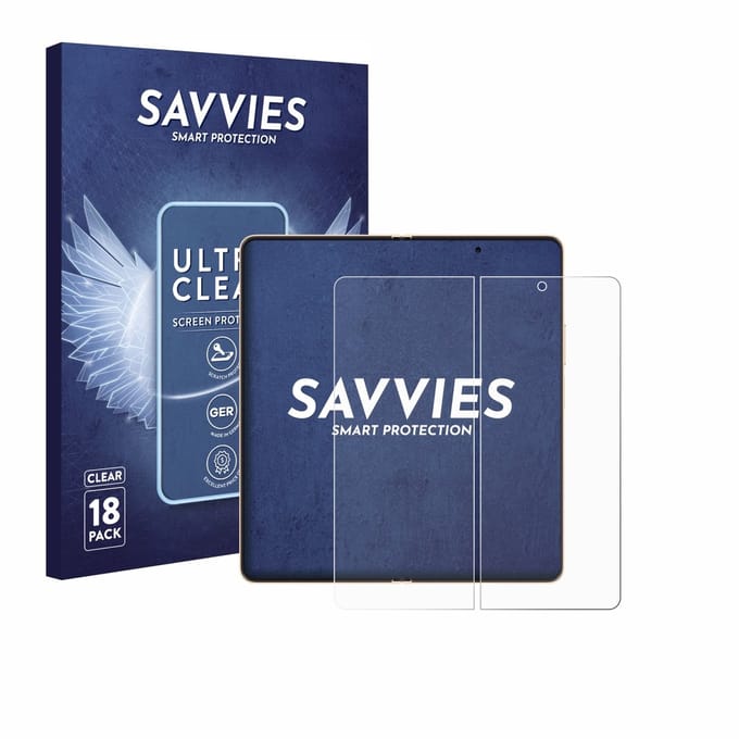 Savvies - Screenprotector voor Honor Magic V6 (Inner display) - Folie Beschermfolie transparant 18 Stuks