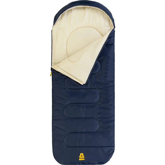 Abbey Camp Slaapzak Extra Ruim- Pilotmodel - Blauw - 220x85 cm