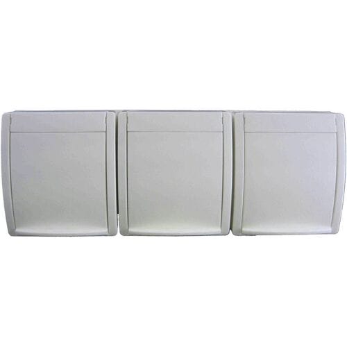 Busch-Jaeger 2300/3 EW-54 Ocean (opbouw) Wandcontactdoos drievoudig spatwaterdicht Wit