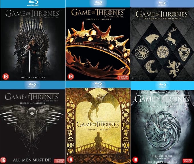 Game Of Thrones - Seizoen 1 - 6 ( 6 aparte Blu-ray boxen )
