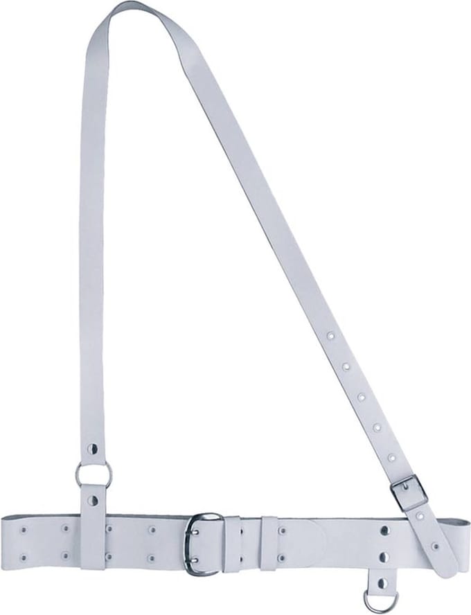 Boston SK10 Koppel, senior model, leder, wit
