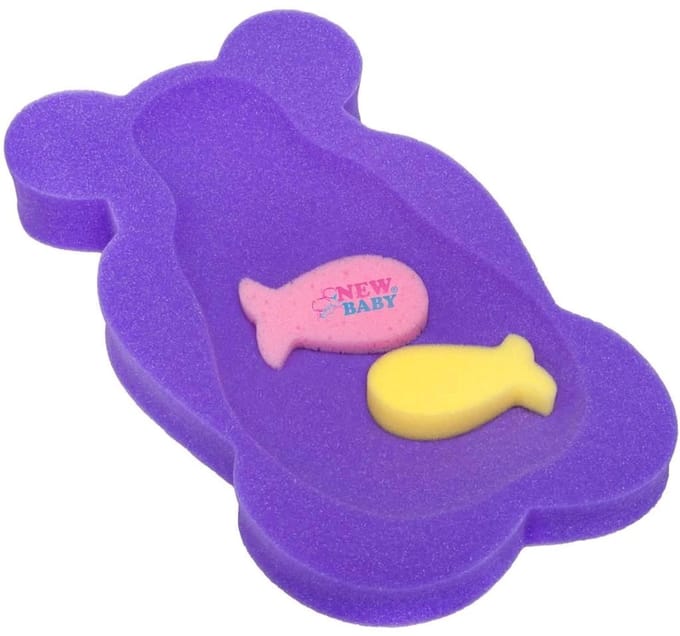 New Baby BASIC schuimmatje 58cm paars beer - Badzitje
