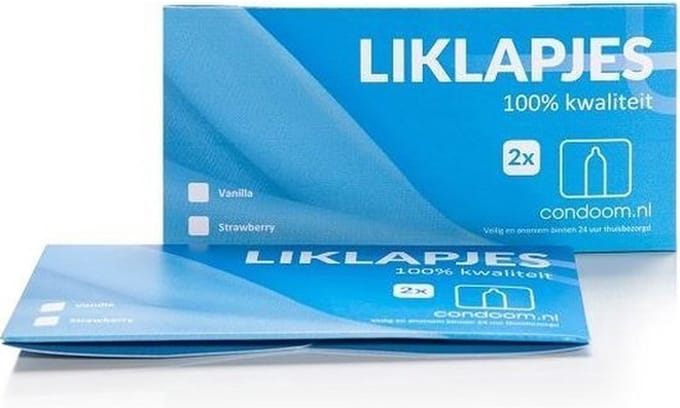 Condoom.nl - Beflapjes - 2 stuks Vanille smaak - Veilig Vrijen - Formaat: 252 x 155 mm