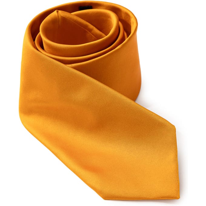 Oranje zijden stropdas Dolce & Gabbana