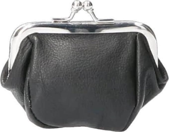 Leather Design Klein Beugel Beursje Zwart