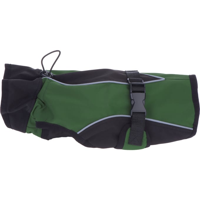 ca. 40 cm ruglengte - Hondenjas Softshell Groen
