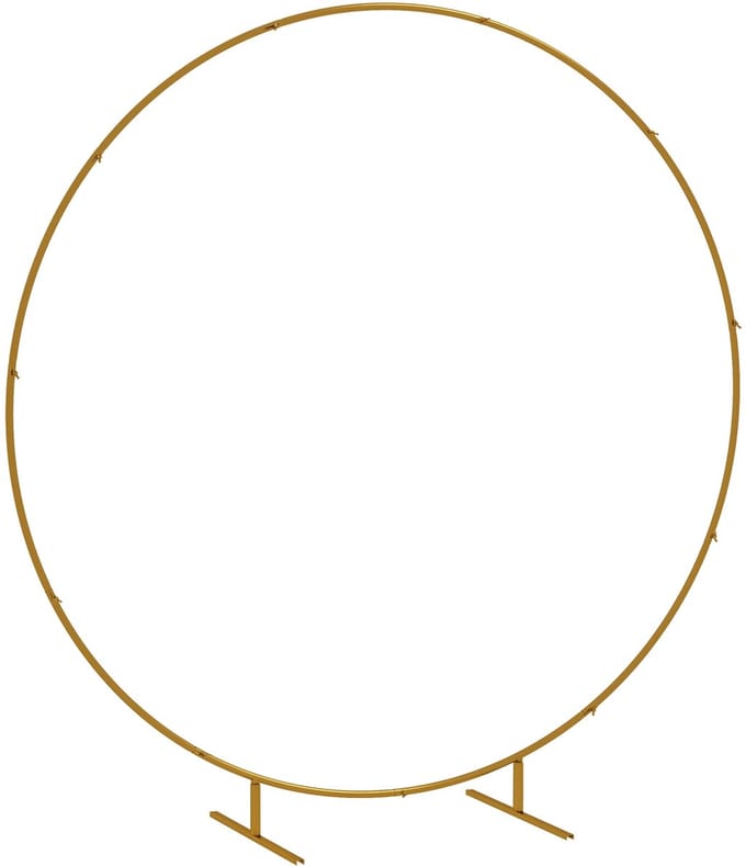 Outsunny-Tuinboog-Staal-222x60x224cm-Goud
