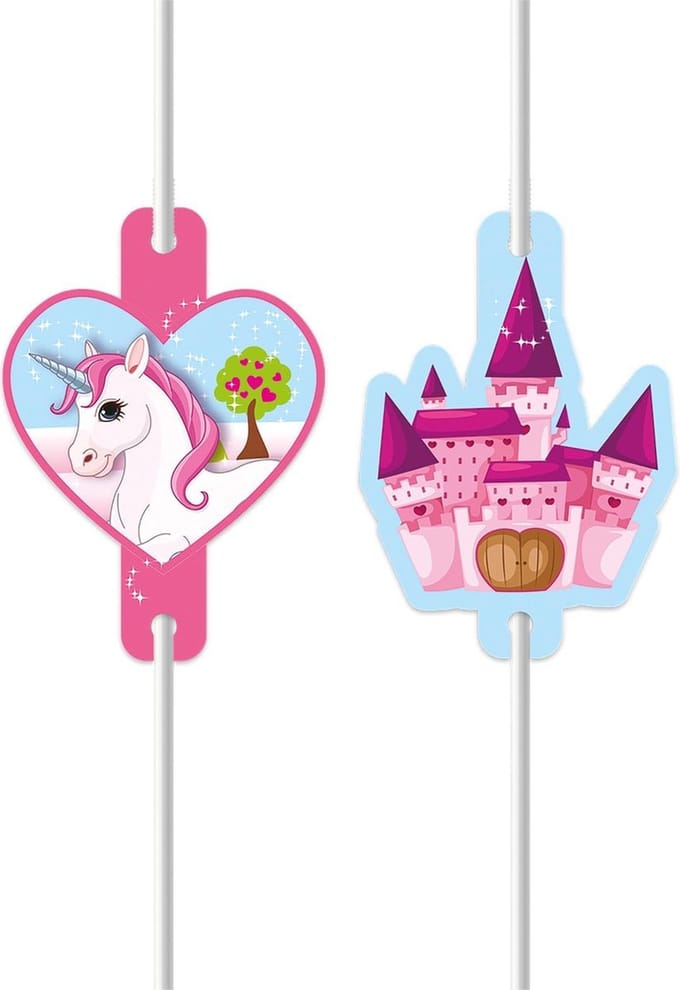 Wefiesta - Unicorn pink - Rietjes (4 stuks)