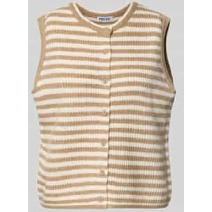regular fit gebreide bodywarmer met wol-aandeel model 'MALOU'