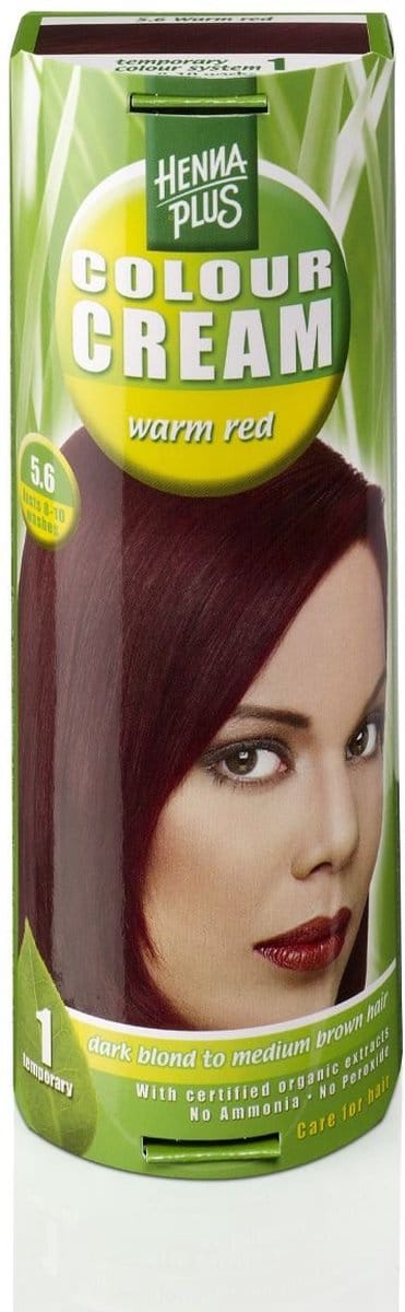 Hennaplus Kleurcrème 5.6 Warm Rood - Haarverf