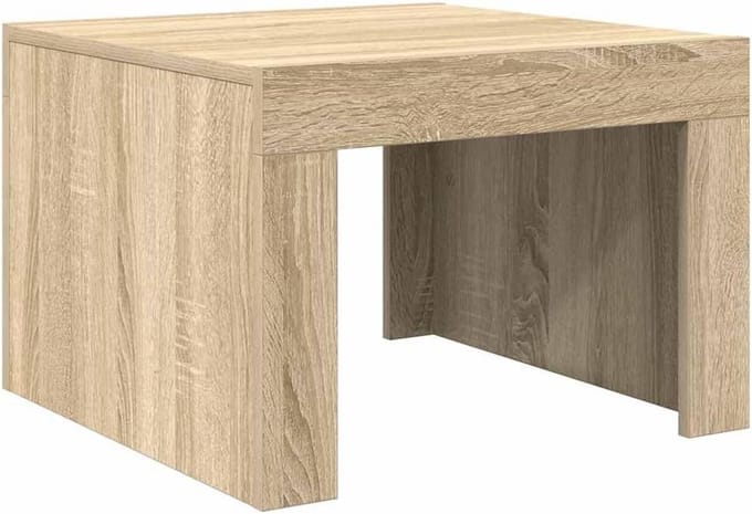 Houten Salontafel 50x50x35 cm Gesneden Sonoma Eiken