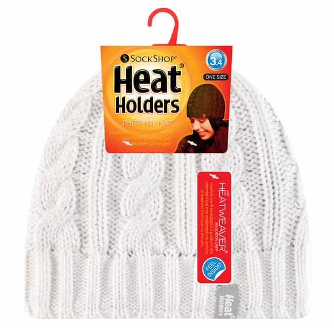 Heat Holders Thermische kabelgebreide wintermuts voor dames - Room