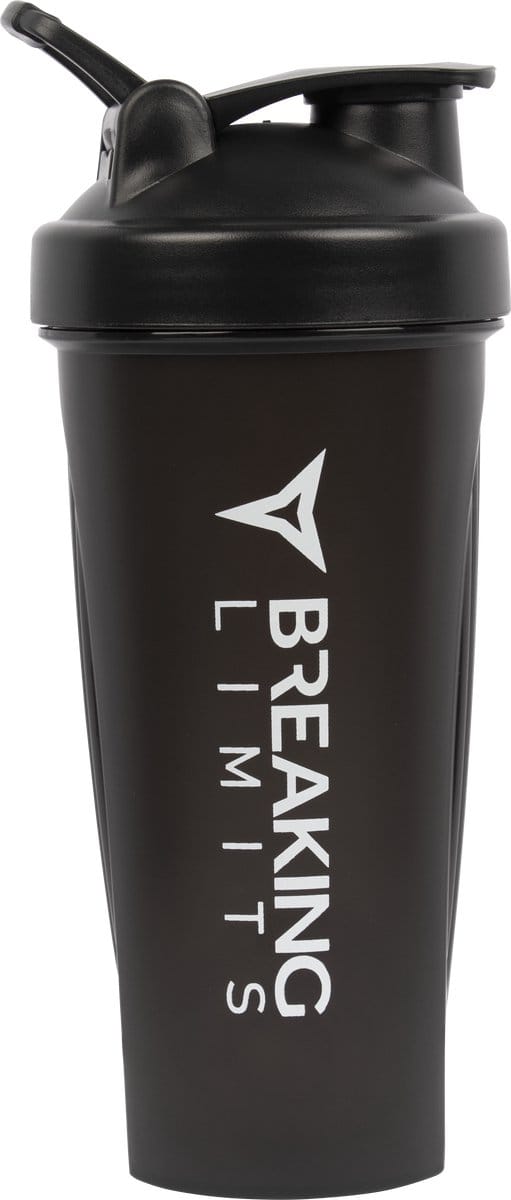 Breaking Limits Shakebeker - 700 ml - Met Mixbal - Shaker - Drinkfles - Zwart