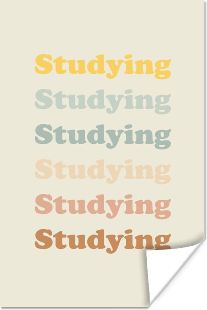 Poster Quotes - Studeren - Student - 60x90 cm