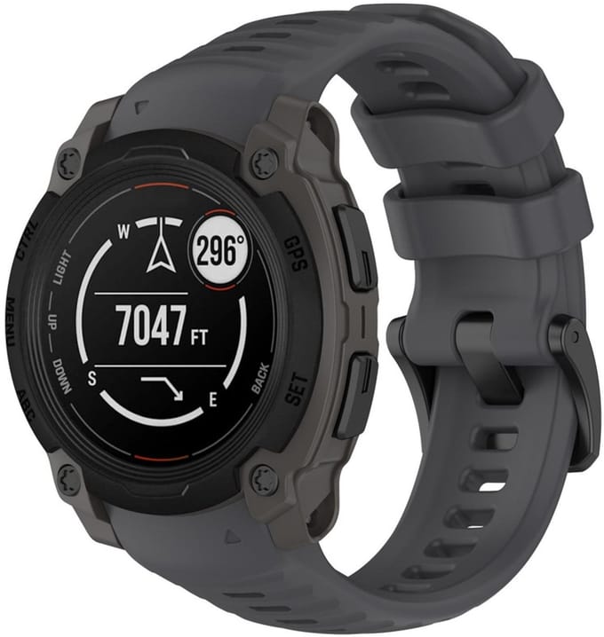 Siliconen bandje - geschikt voor Garmin Instinct E 40mm - donkergrijs