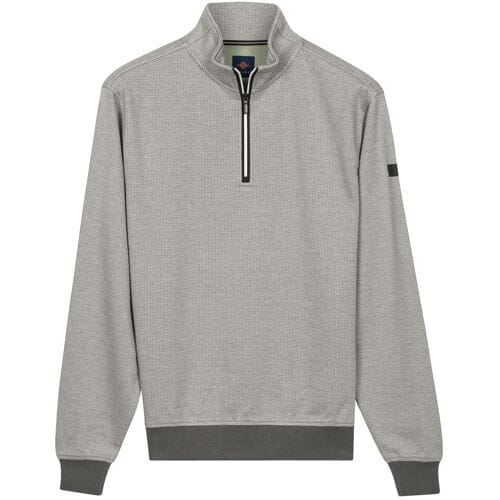 Baileys Trui Yarn Dyed Jacquard Interlock Sweat Soft Grey / male