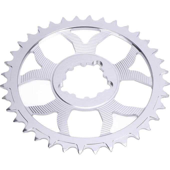 Plateau de vélo 36T Alliage d'aluminium 7075 Léger Dent Positive Négative Rond pour GXP white
