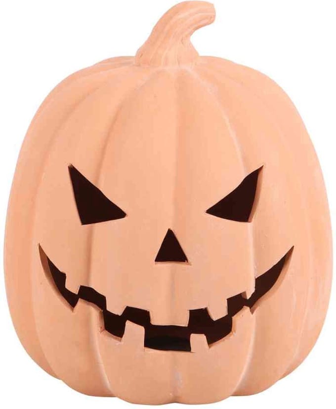 Something Different - 22cm Terracotta Pumpkin Beeld/figuur - Oranje