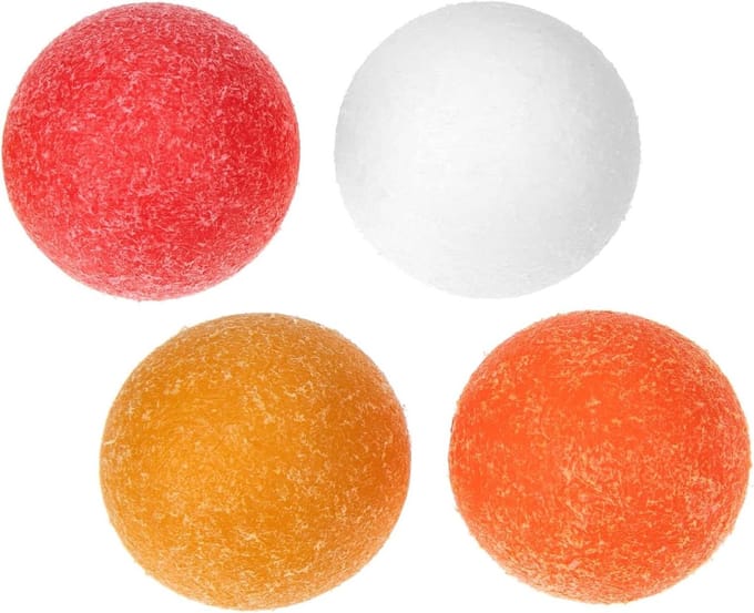 Tafelvoetbal Ballen - Mini Ballen - Spel Vervanging - Set van 16 - Standaard Maat - Wit