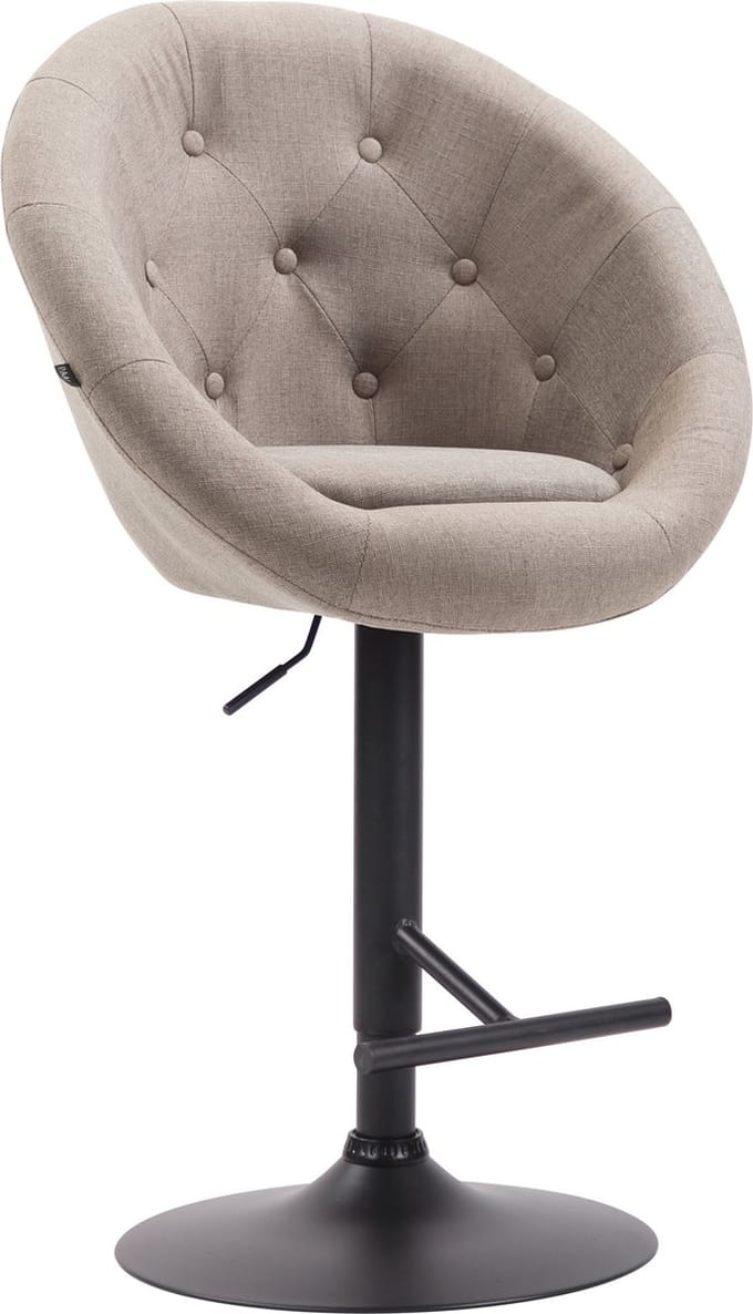 CLP London V2 Barkruk Stof taupe zwart