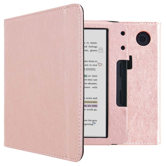 imoshion Vegan Leather Bookcase voor de Kobo Libra Colour - Rosé Goud