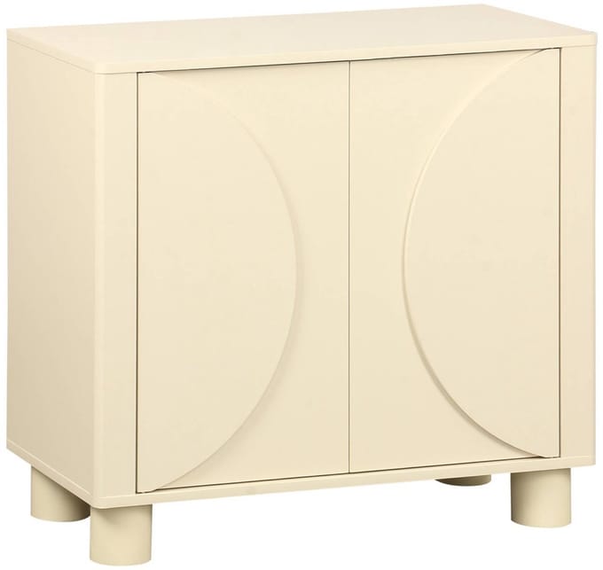 sweeek - Kastje met houteffect 2 omkeerbare deuren 80cm - pondi