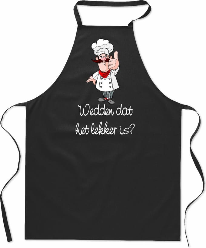 Mijncadeautje Keukenschort Wedden dat het lekker is