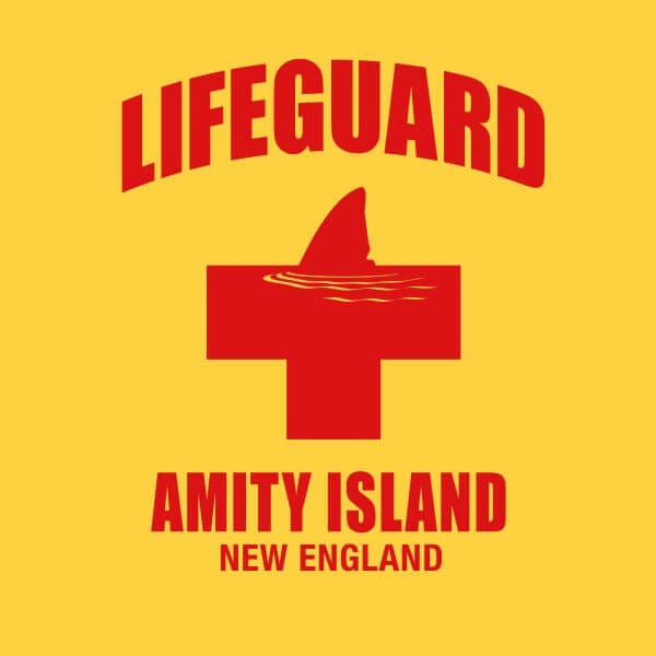 Jaws Amity Island Lifeguard Dames T-shirt - Geel - M