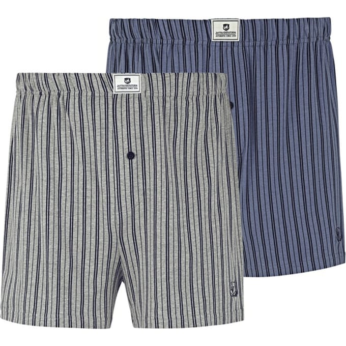 Jan Vanderstorm herren Boxershorts, Set Van 2 - 07 - blauw