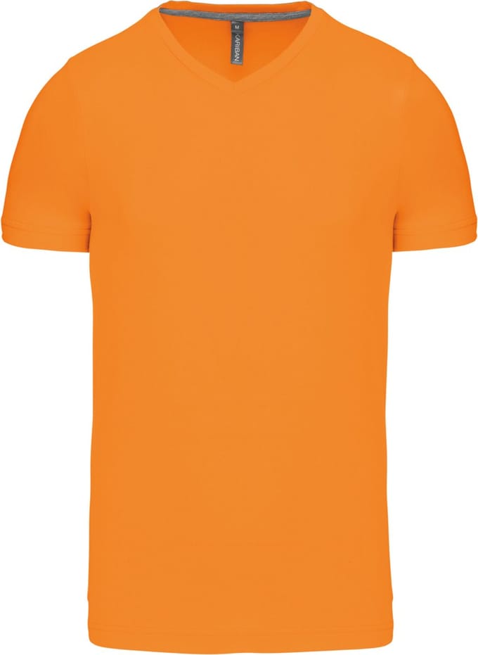Kariban T-shirt V-hals korte mouwen K357 - orange - L