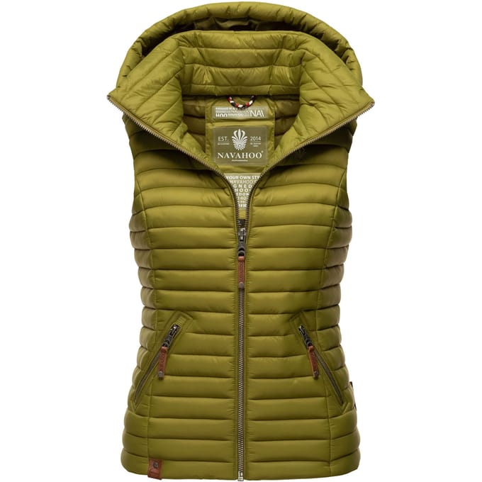 Navahoo Dames Gewatteerde Bodywarmer Shadaa – Lichte Weste met Afneembare Capuchon